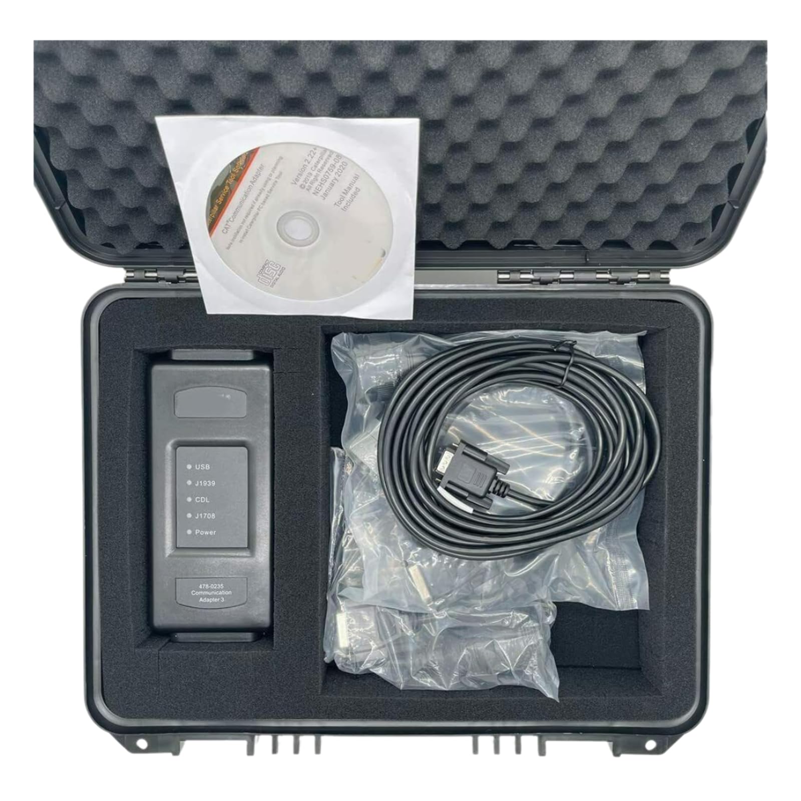 478-0235 Diagnoseadapter ET4 Stecker 6+9+14 Pin 457-6114 Kommunikationsadapter 3 Werkzeugsoftware 2019C 2020B 2023A Fit für Caterpillar Adapter Schwergeräte Diagnose-Testwerkzeug 538-5051