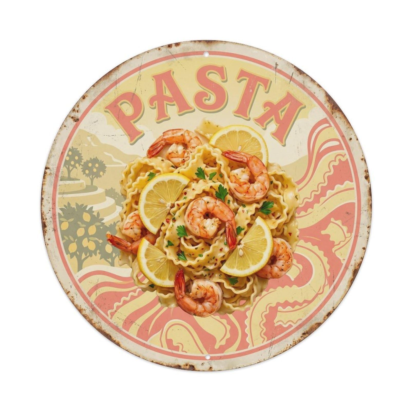 Italian Restaurant Pasta European Food Cuisine Culture Metal Tin Sign
