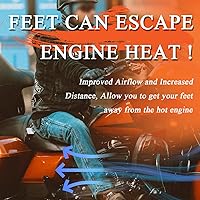 Vista 2 de FOVPLUE Estriberas de carretera de 1.25 pulgadas, estriberas de carretera ajustables en ángulo largo con soportes para Harley Touring Street Glide