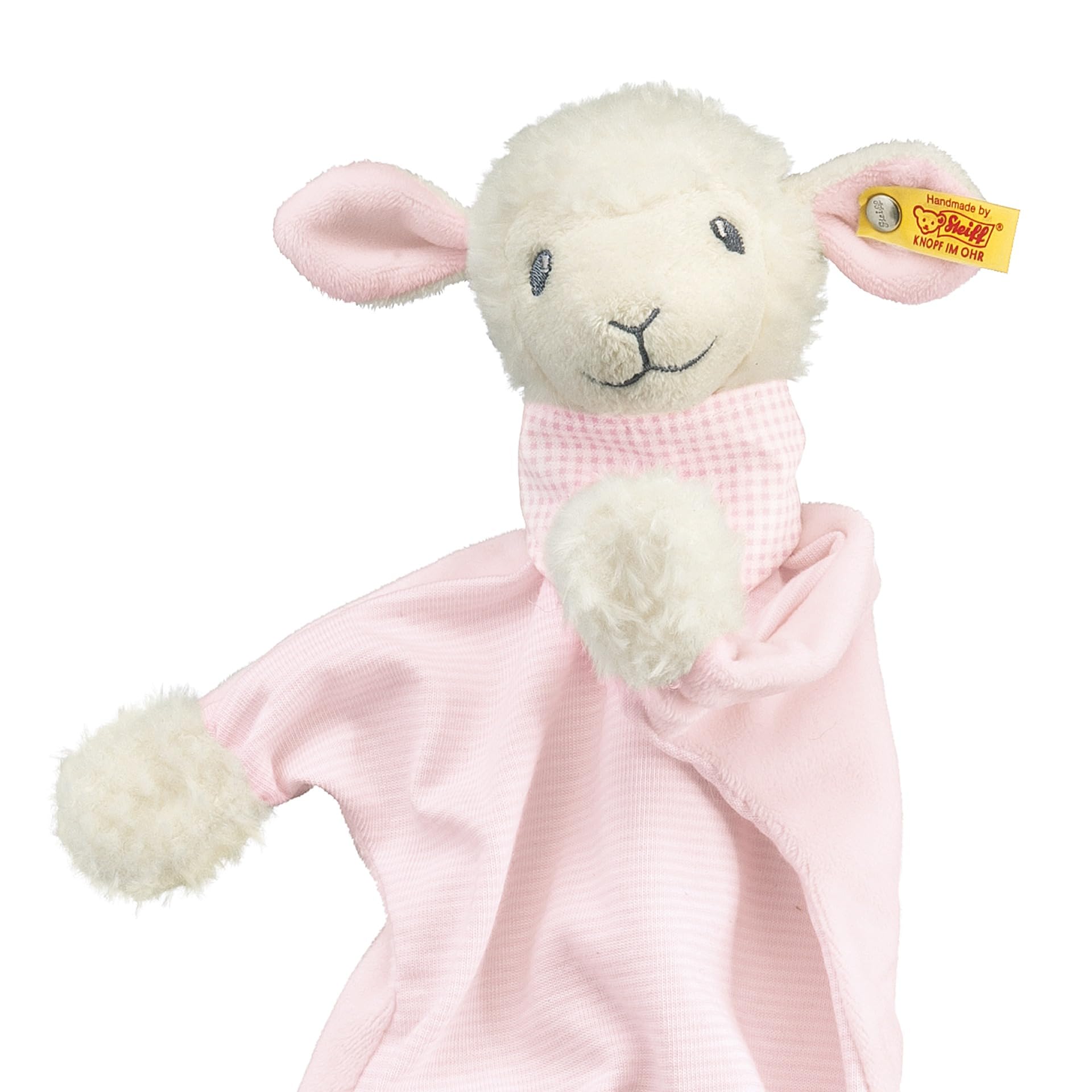Steiff Träum-süß Lamm Schmusetuch mit Namen Bestickt, Baby & Kleinkinder Spielkamerad & Einschlafhilfe, Mädchen Stofftier Kuscheltuch Schnuffeltuch Kuscheltier
