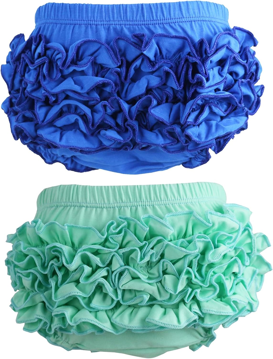 Easygou 2 Pieces Ruffle Bloomers for Baby Girls Boys Toddlers Diaper Cover Under Dresses Newborn Infants Cotton Shorts 0-24M