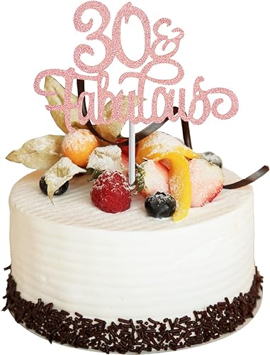 Miniatura 6 de Decoración para tarta de cumpleaños número 21, con purpurina de oro rosa para 21 cumpleaños para 21 cumpleaños, aniversario, fiesta, saludos a 21