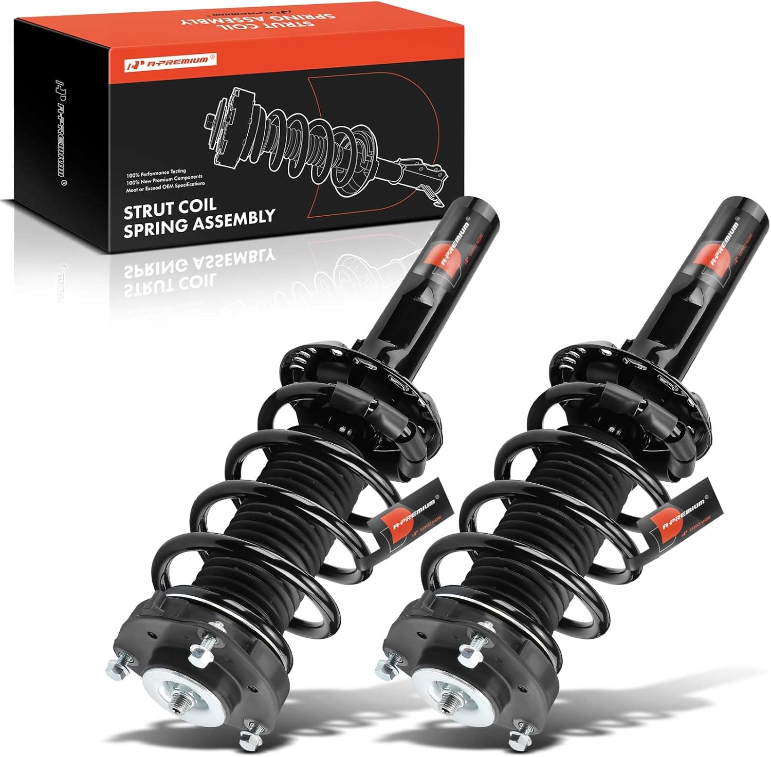 A-Premium Front Struts Compatible with Volkswagen Passat [2.0L/3.6L] 2012-2019 - 2x Replacement Suspension Complete Strut Assembly Shock with Coil Spring