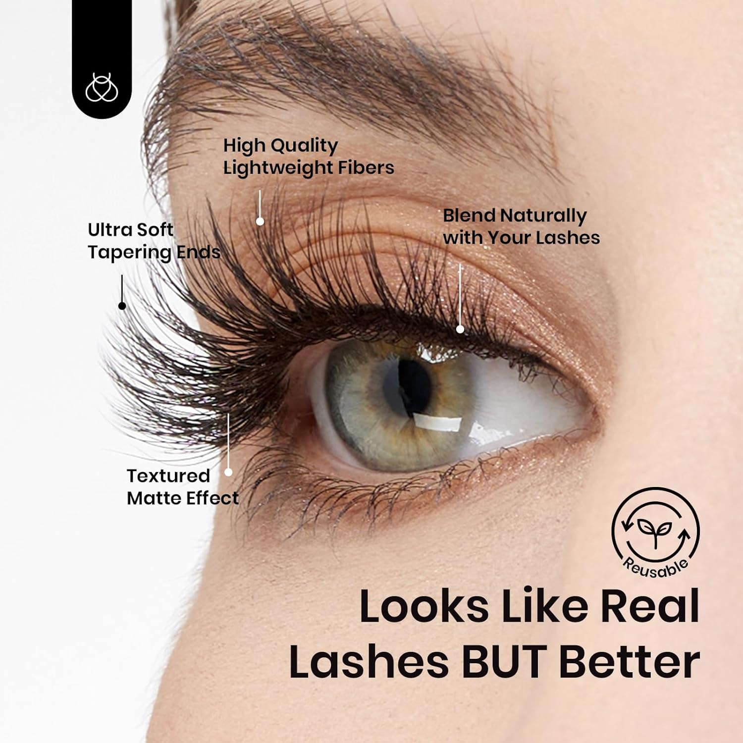 Beetles Easy Lashes Easy Trio Lash Clusters False Eyelashes Essential Collection A Pair of Mixed Super Natural Wispy Fluffy Lashes for Women Eyelash Extension Kit with Beetles Gel Nail Polish