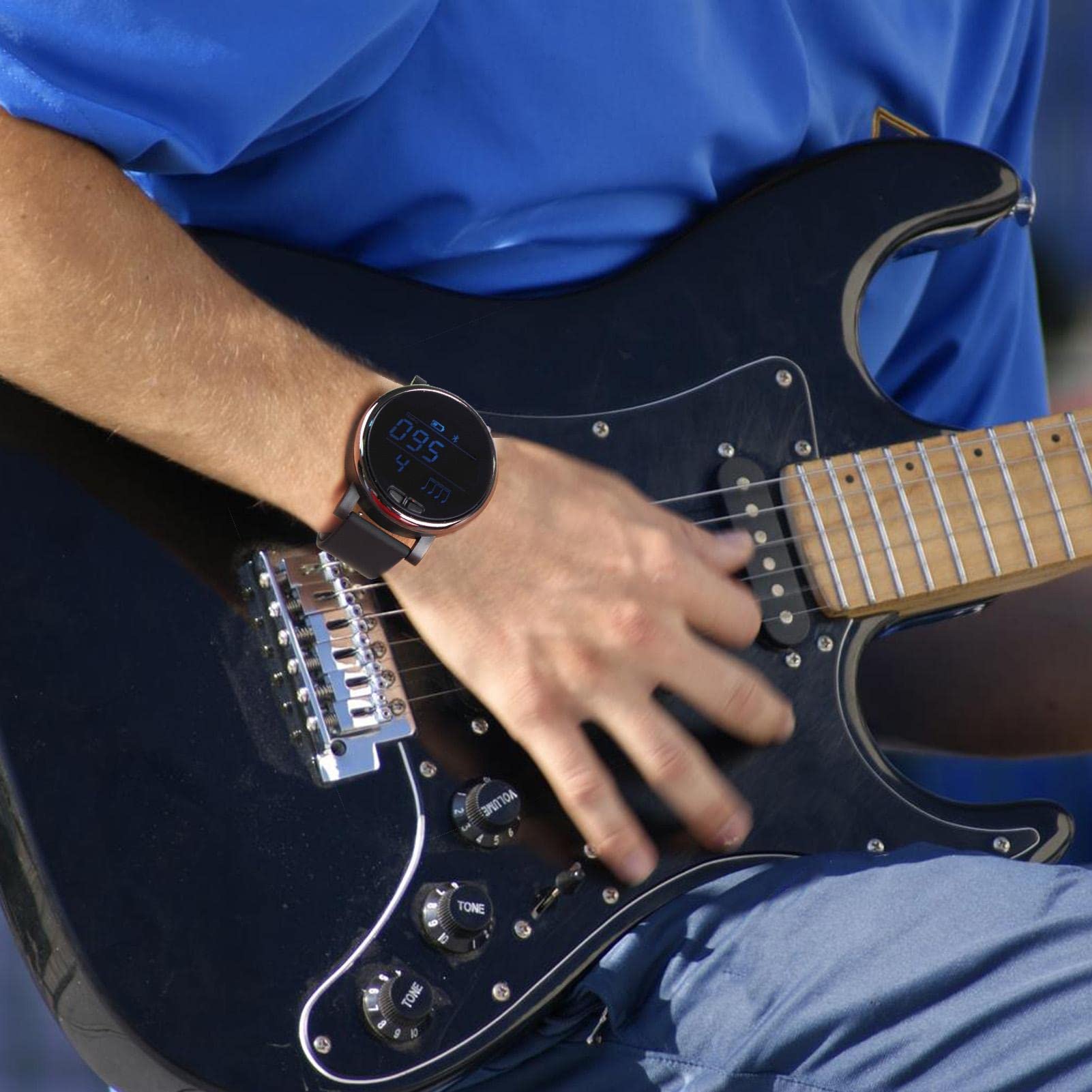 5 orologi metronomici intelligenti | Orologio con metronomi di esercizio a banda e indicatore dell'ora con batteria da 330 mAh – smartwatch da polso, compatibile con pianoforte, batteria, | esercizio a banda e indicatore 'ora con batteria da 330 mAh – sma