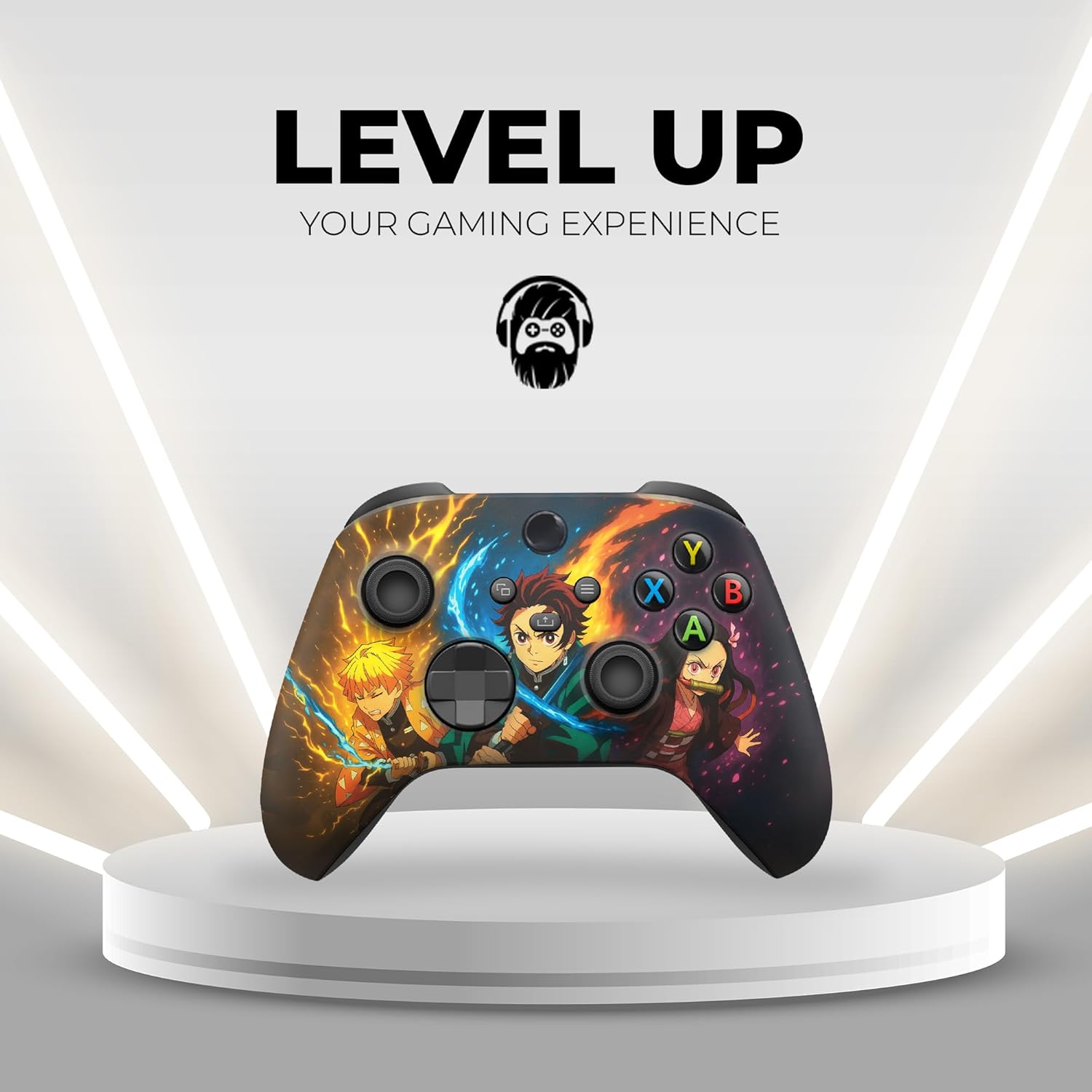 DreamController Demmon Slayyer Custom X-box Controller Wireless compatible with X-box One/Series X/S Customized in USA with Permanent HYDRO-DIP Printing (NOT JUST A SKIN)