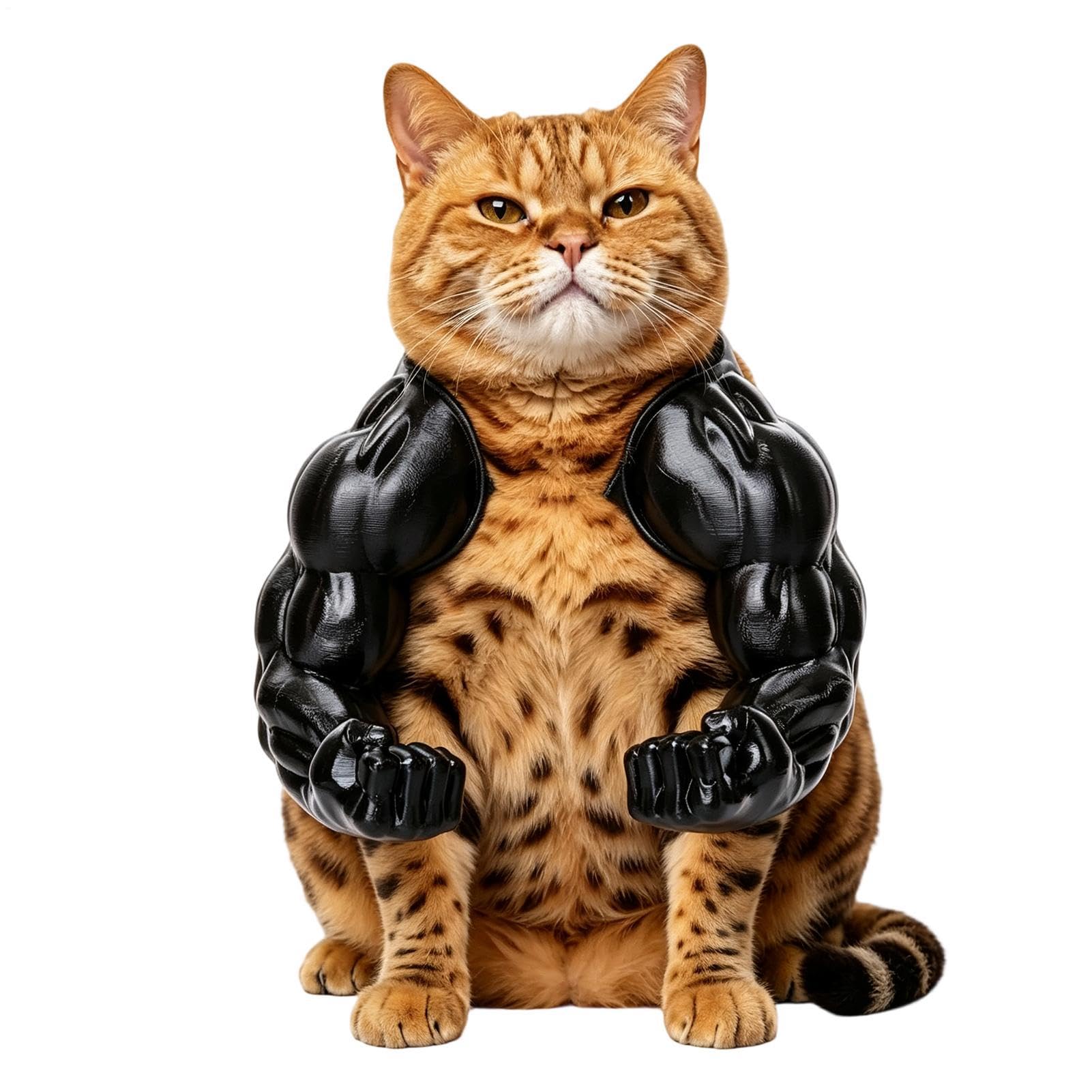 Halloween Pet Costume Cat Hero Muscle Arms,3D Printed Muscle Costume