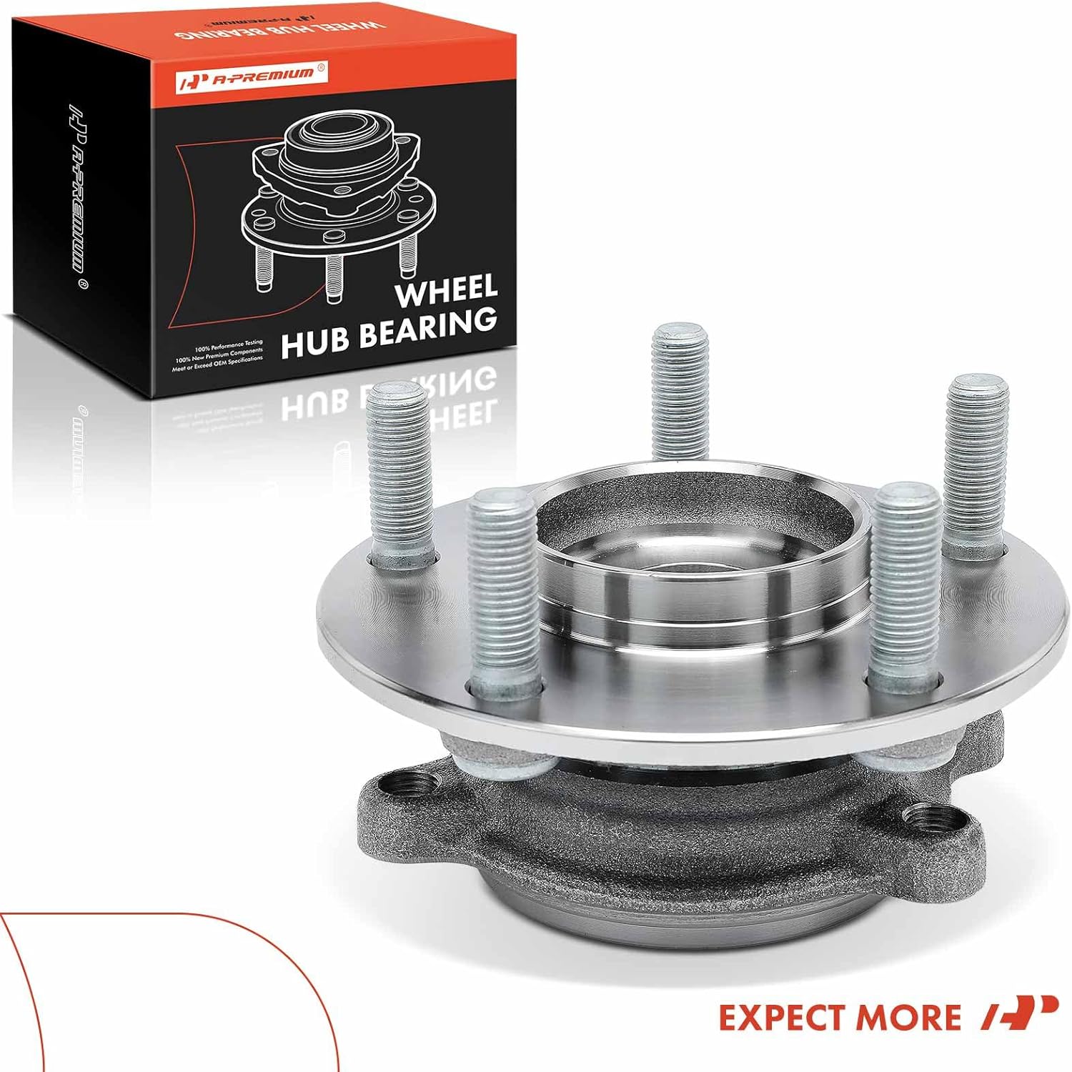A-Premium Front Wheel Bearing and Hub Assembly with 5-Lug Compatible with Mazda 3 2014-2018, 3 Sport 2014-2018, CX-3 2016-2021 - Image 9