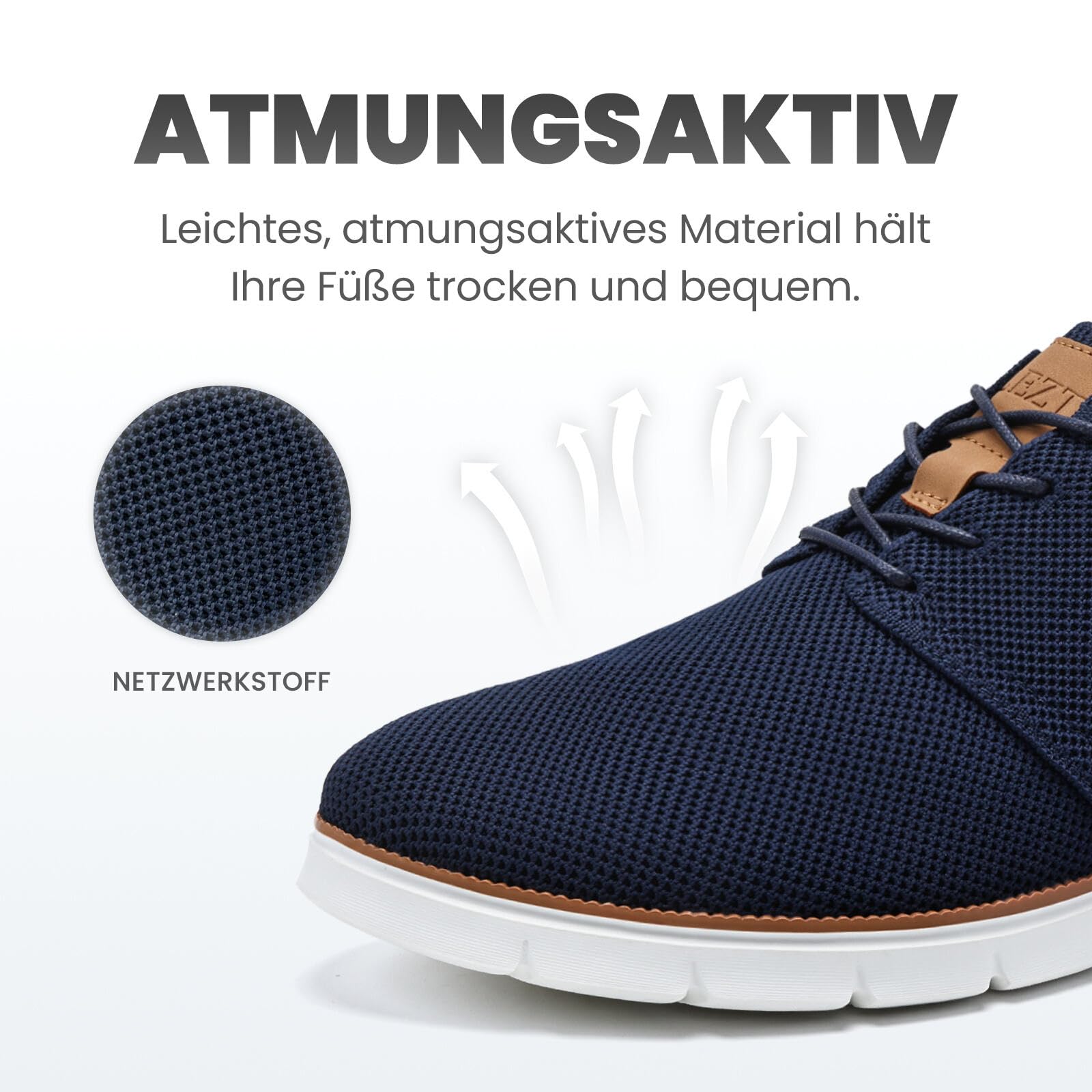 LEZTA Schuhe Herren Anzugschuhe Sneaker Oxfords Business Mesh Sportschuhe Tennisschuhe Walkingschuhe Atmungsaktiv Komfortabel