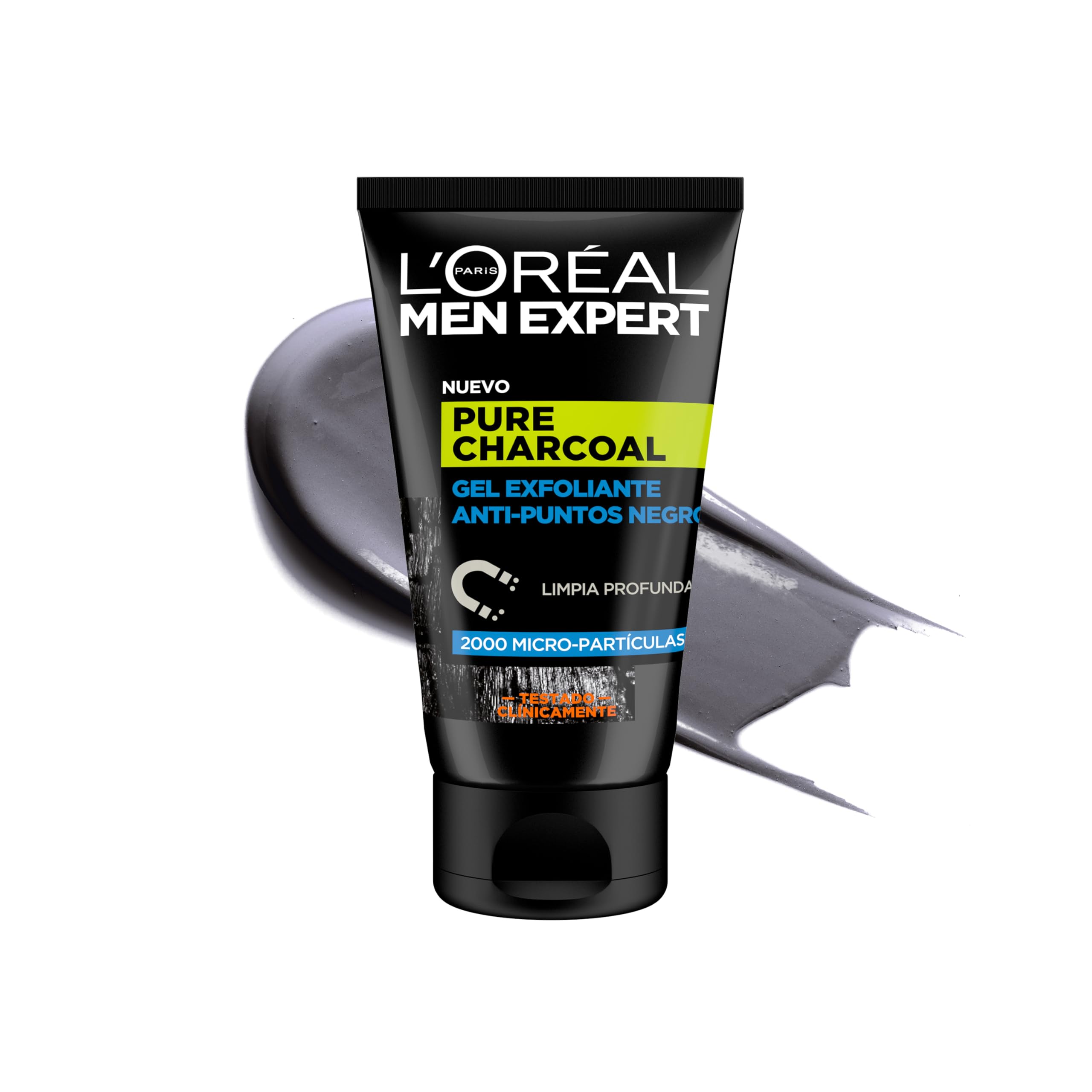 MEN EXPERT pure charcoal gel exfoliante p.negros 100 ml