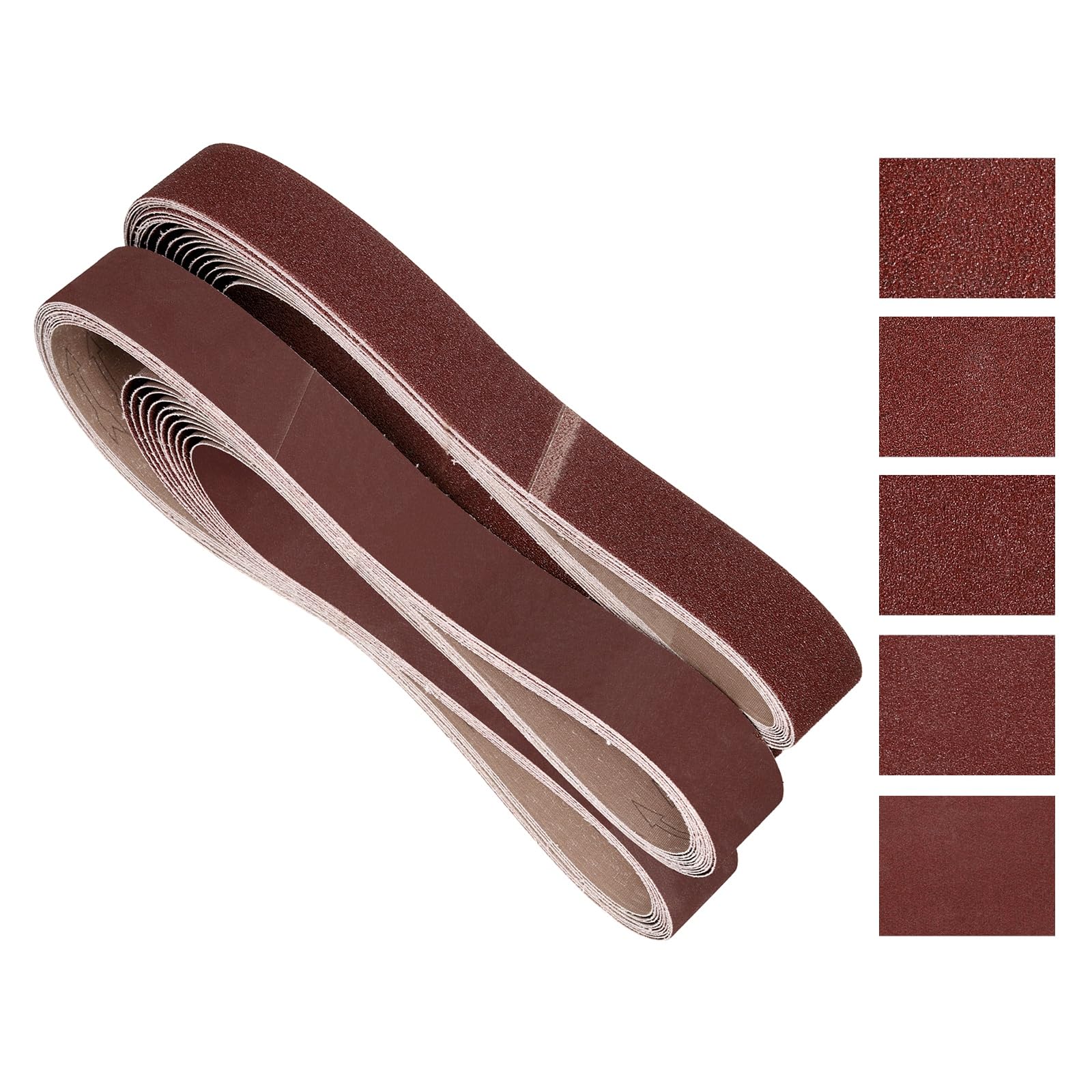 Kozelo 20Pcs Sanding Belts 50mm x 1829mm 80/120/150/240/400 Grit Aluminum Oxide Abrasive Sandpaper for Belt Sander Metal Grinding Wood Working Weld Rust Removal