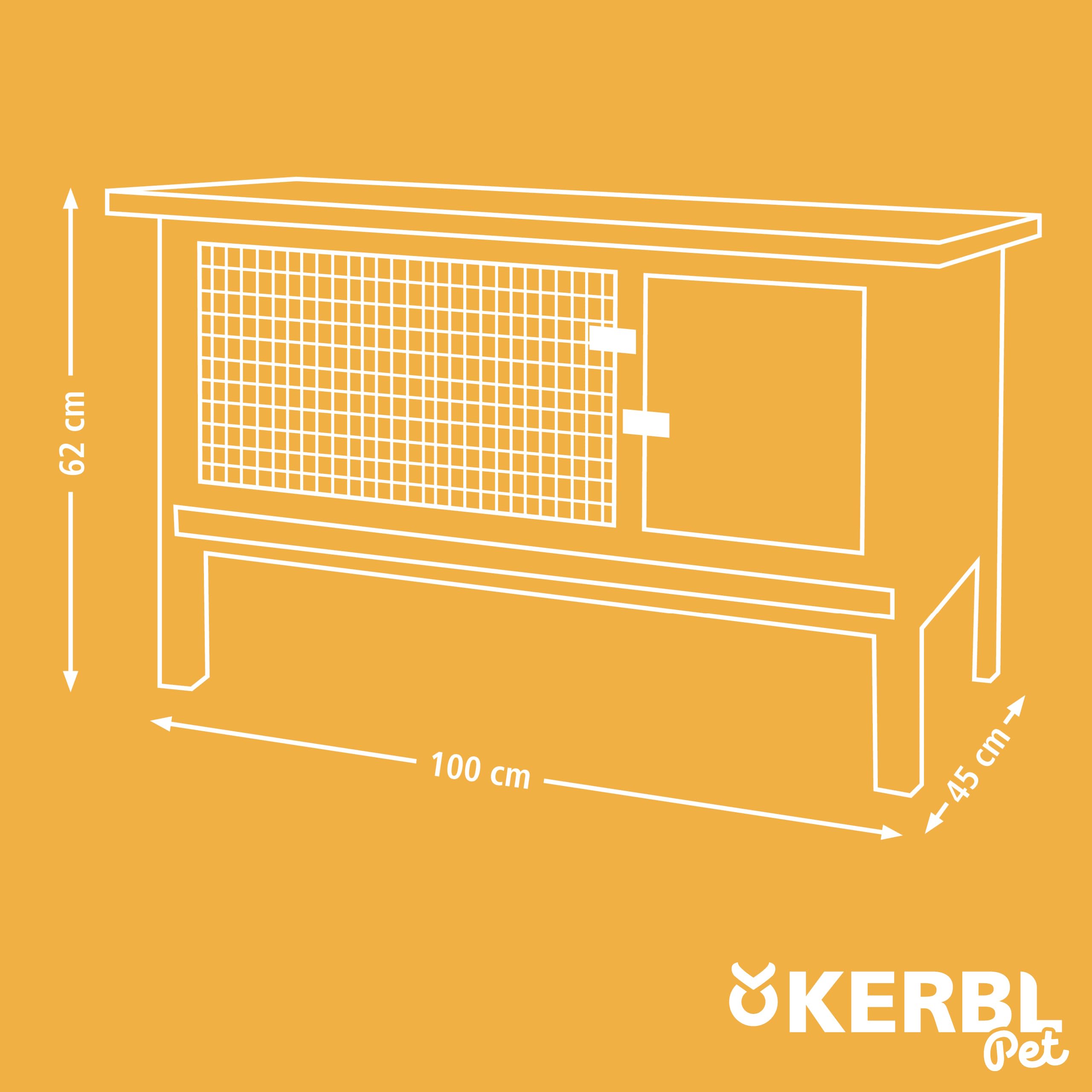 Kerbl Domek dla Gryzoni, Brązowy, 100 x 45 x 62 cm