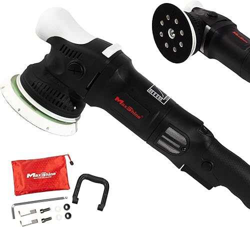 Maxshine M15 Pro Dual Action Polisher – 15 mm Long Throw, 1000 W Power, 5″ Backing Plate, Variable Speed 2,500–5,000 OPM, Low Vibration Ergonomic –