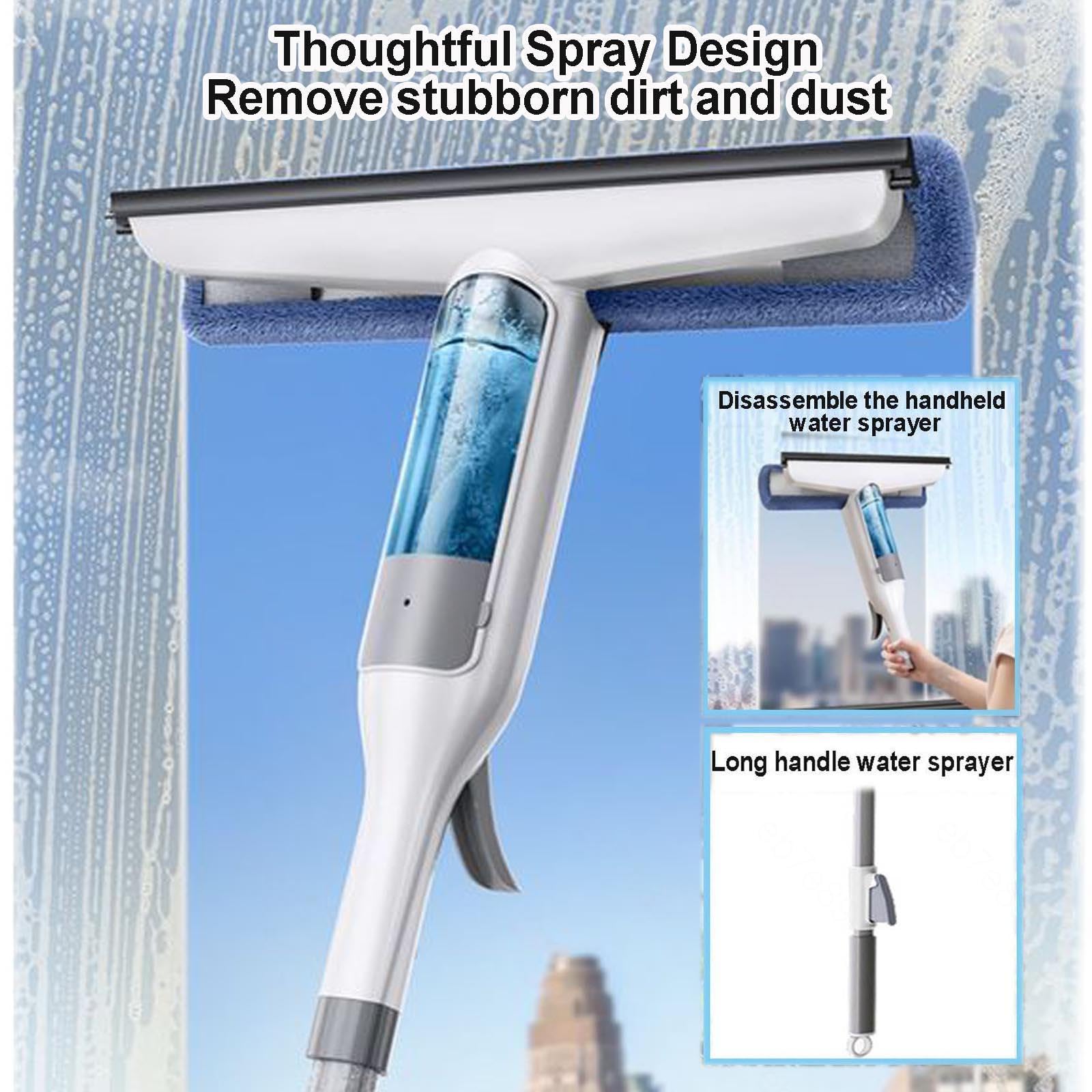 Limpiacristales con Pulverizador Incluye 5 Paños de Limpieza Limpiacristales en Spray de Doble Cara Adecuado para Múltiples Escenarios