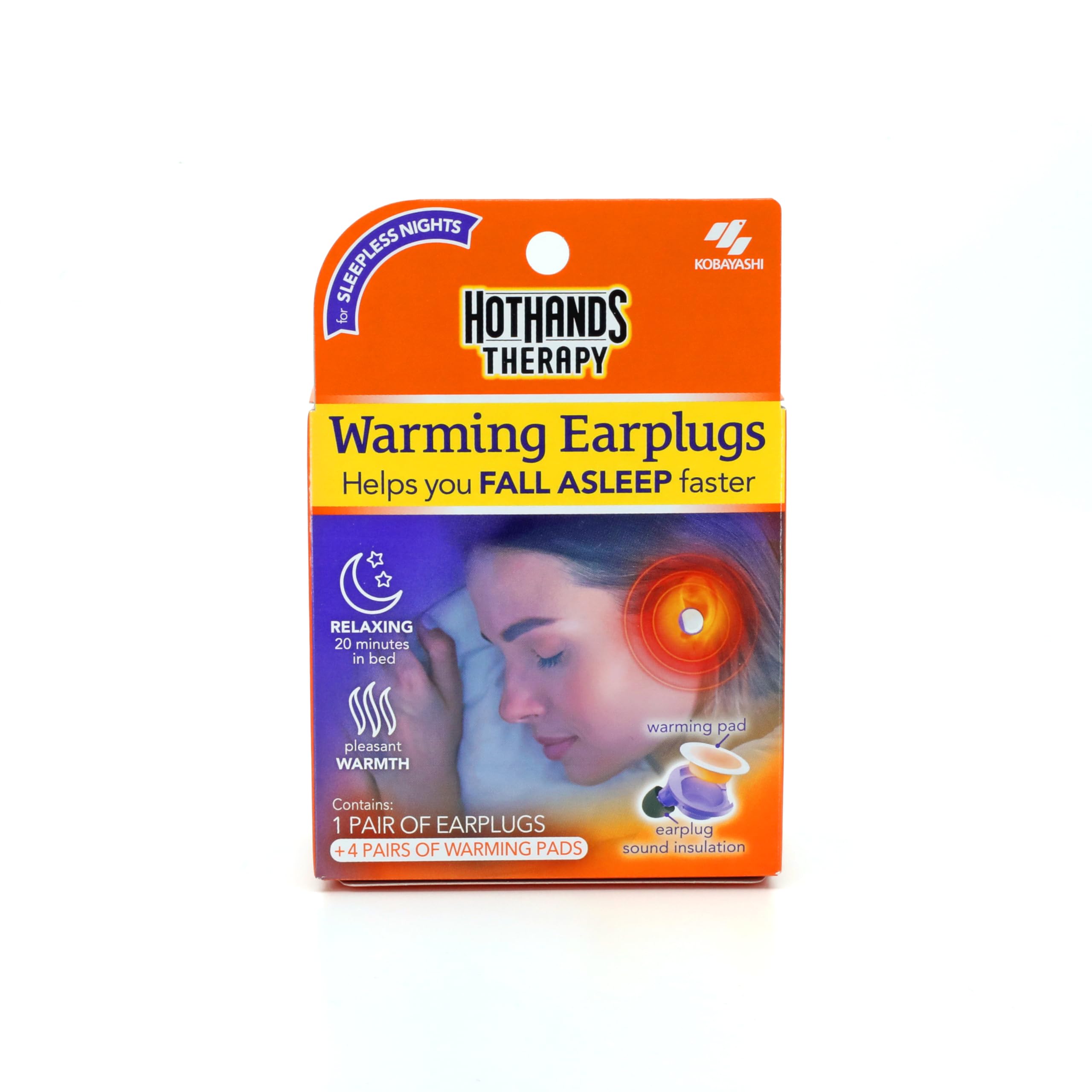 HotHands Therapy Tapones de calentamiento para los oídos, 1 par de tapones para los oídos y 4 pares de almohadillas de calentamiento, calor relajante y agradable