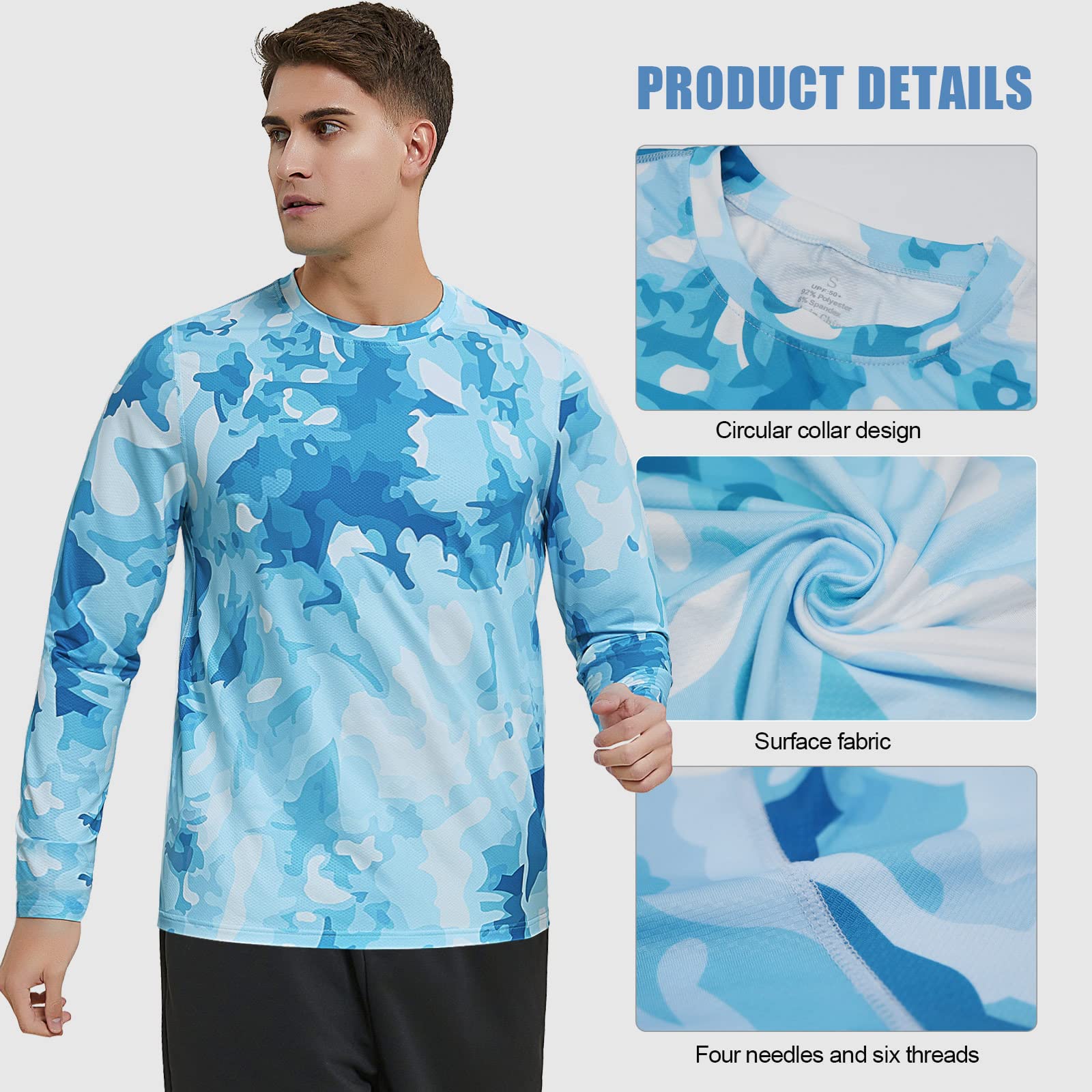 MEETWEE Maglia a Maniche Lunghe per Protezione Solare UPF 50+ Rash Guard da Uomo, Perfetta per Surf, Corsa e Nuoto Asciugatura Rapida e Protezione Solare per Il Top