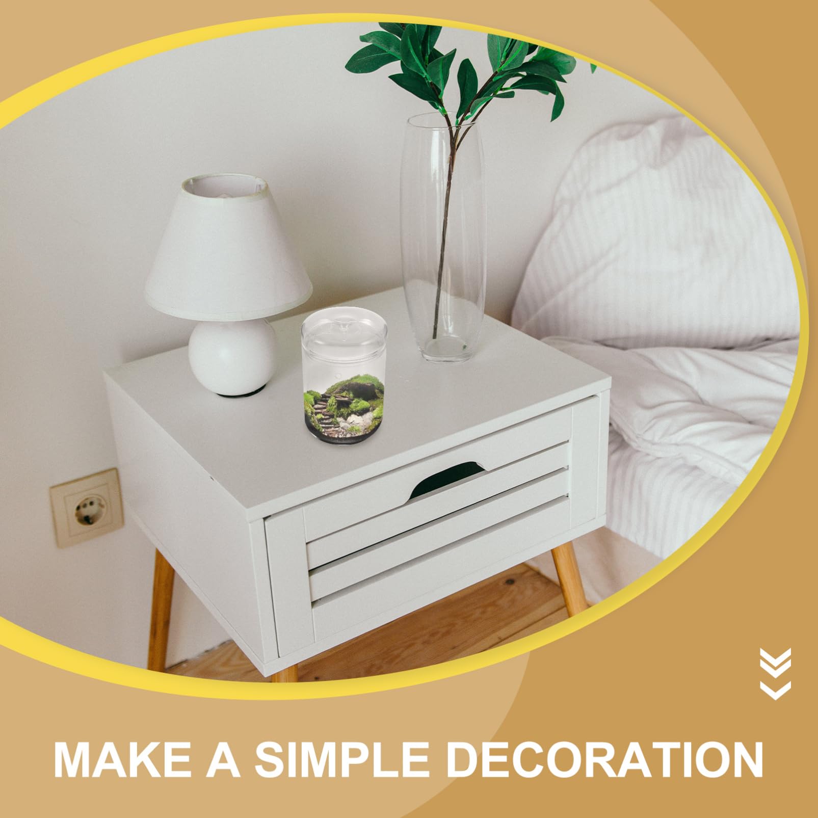 Happyyami Terrario in Vetro per Muschio e Piante, Vaso Micro-paesaggio Trasparente, Decorazione da Tavolo per Casa e Ufficio, Multiuso