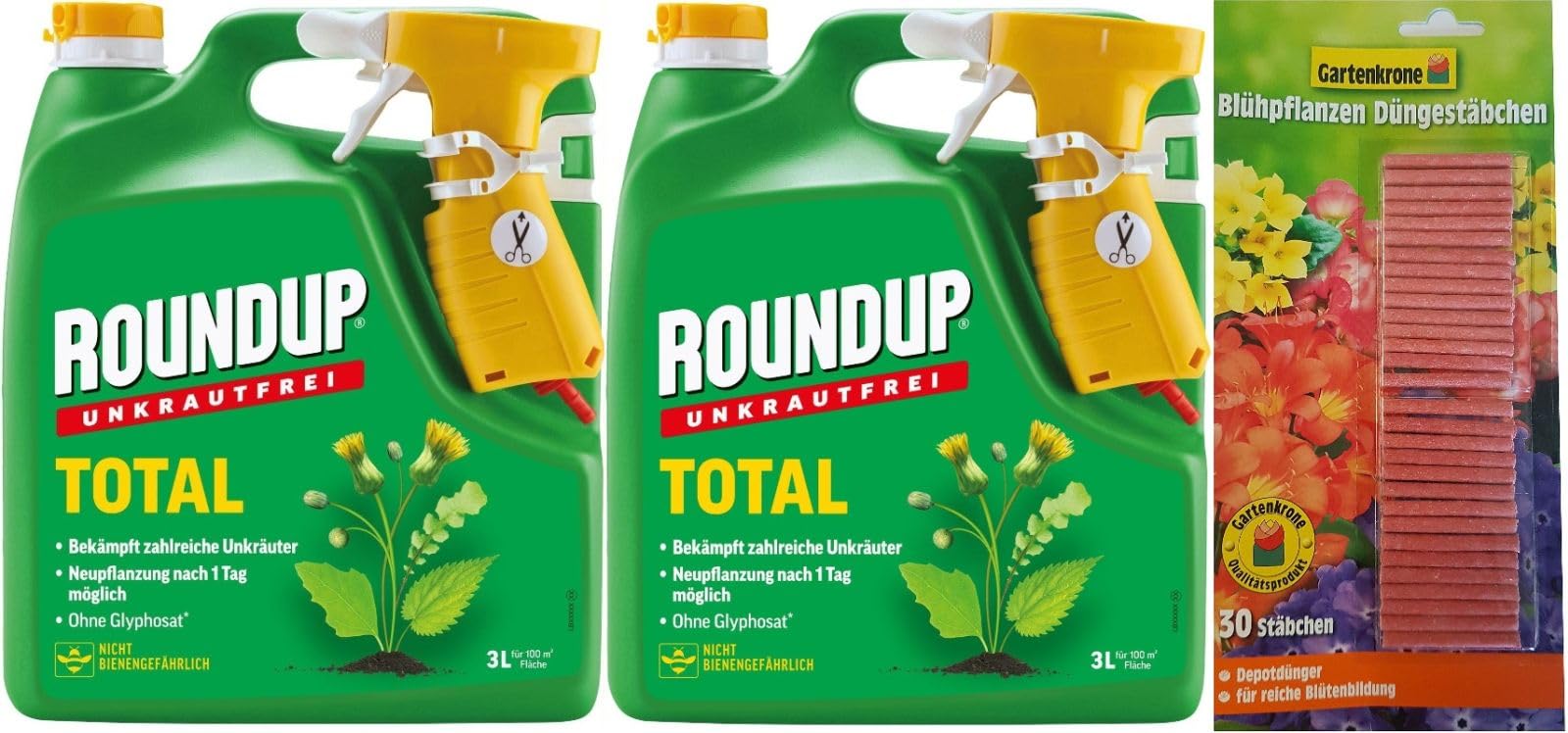 2 X 3L Roundup®Unkrautfrei Total