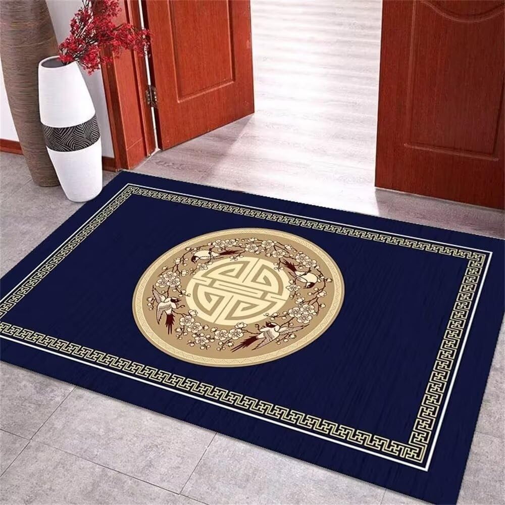 Tapis chambre garçon bleu unicolore 160x210cm pour espace ado