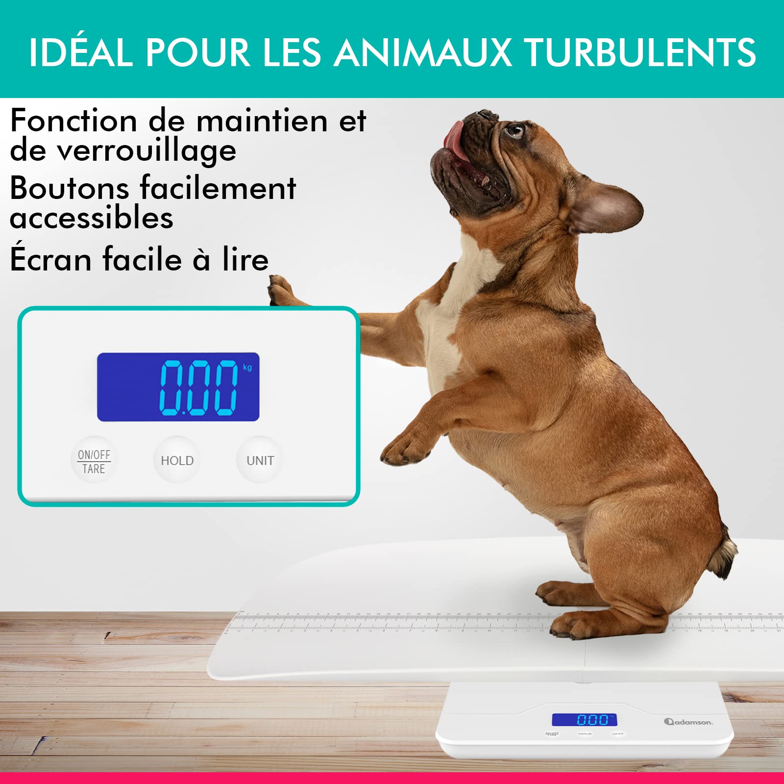 Adamson A50 Balance Numérique pour Animaux 100 kg