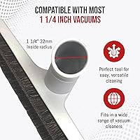 Vista 2 de MP Maresh Products - Juego de cepillo para aspiradora Soft Touch Deluxe, cerdas de pelo de caballo para limpieza de madera dura y paredes, se ajusta