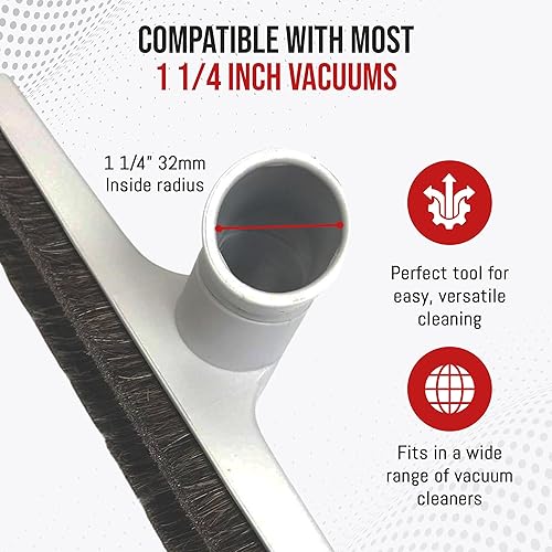 Miniatura 2 de Genuine MP - Partes de aspiradora Soft Touch Deluxe o Central Vac, cepillo para suelos desnudos y de madera, o para polvo de pared. Cerdas de pelo