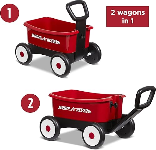 Miniatura 3 de Radio Flyer Mi Primer Vagón, Carrito de Juguete para Empujar y Tirar para Niños Pequeños de 1 a 4 años, Proporciona Equilibrio al Caminar y Confianza