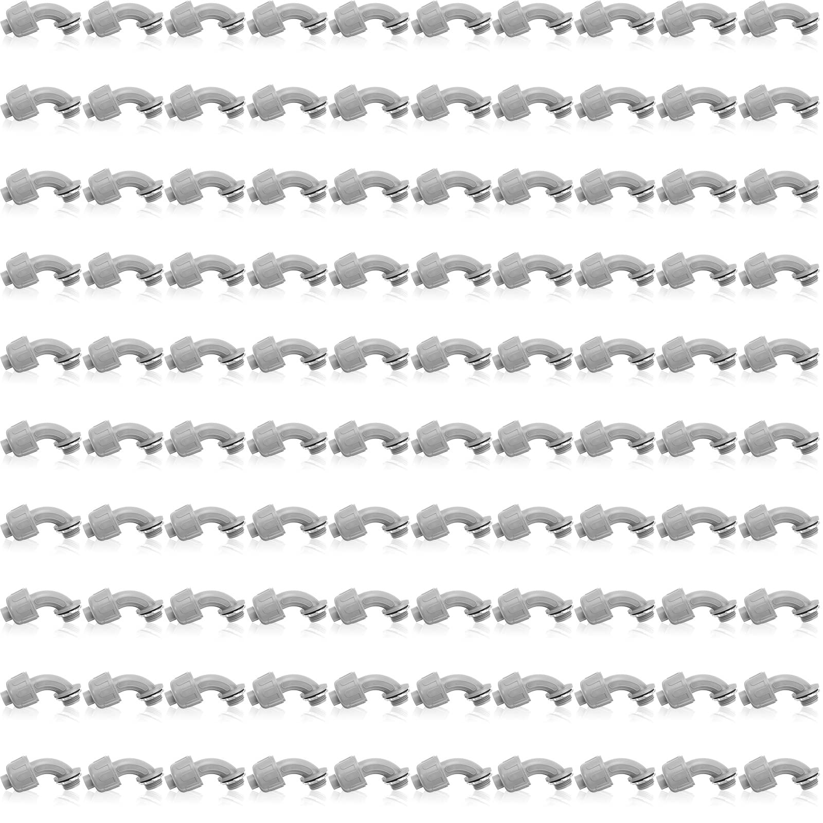 Liquid Tight Connector Flexible Non Metallic Electrical Conduit Connector Fitting 90 Degree Electrical PVC Conduit Fittings for Home Kitchen Bathroom