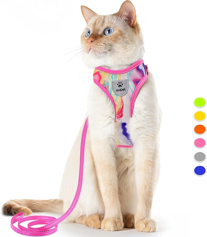 Pet Supplies Supet Cat Harness and Leash Set Stylish Escape Proof Cat