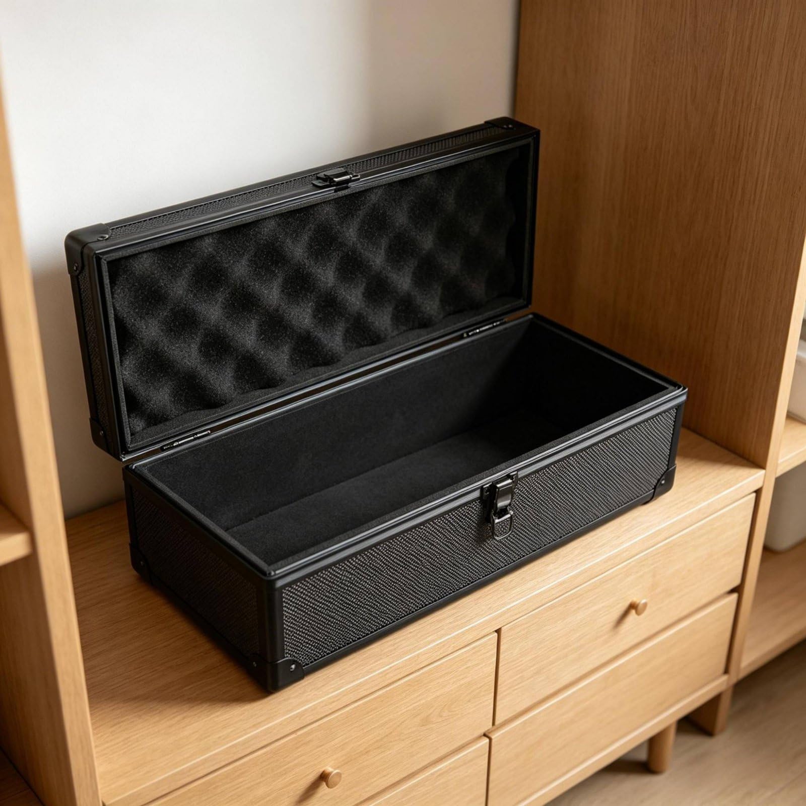 Mallette de Cartes à Collectionner Boîte de Rangement Coffret Étui avec Structure Renforcée en Alliage d'Aluminium Verrouillage à Loquet et Mousse Eva