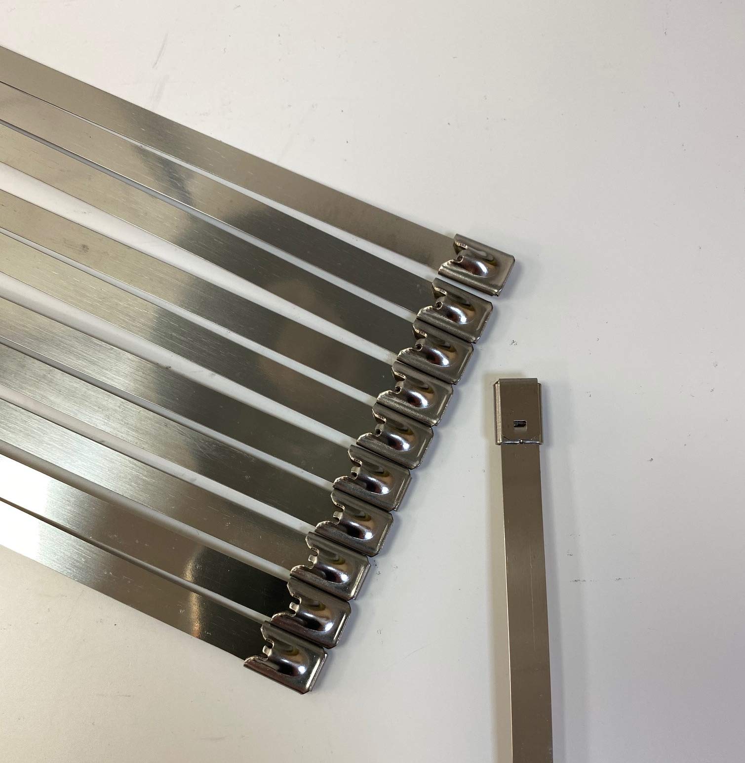 Premium Stainless Steel Cable Ties, SS304 Stainless Steel Zip Ties, Metal Cable Ties, Exhaust Wrap Self Locking Cable Zip Ties, Marine Grade Metal Tie - View #6