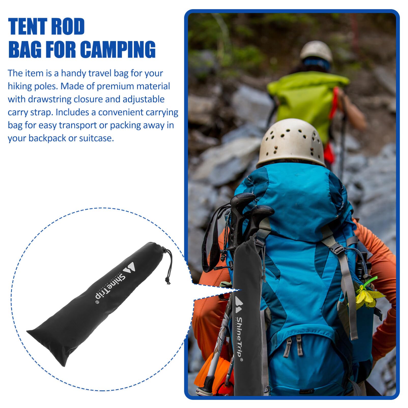 Sac Pour Bâtons De Randonnée - Housse De Transport Robuste