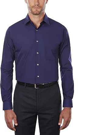 317105-61 Giordano Regular Fit heren overhemd blauw wit streep