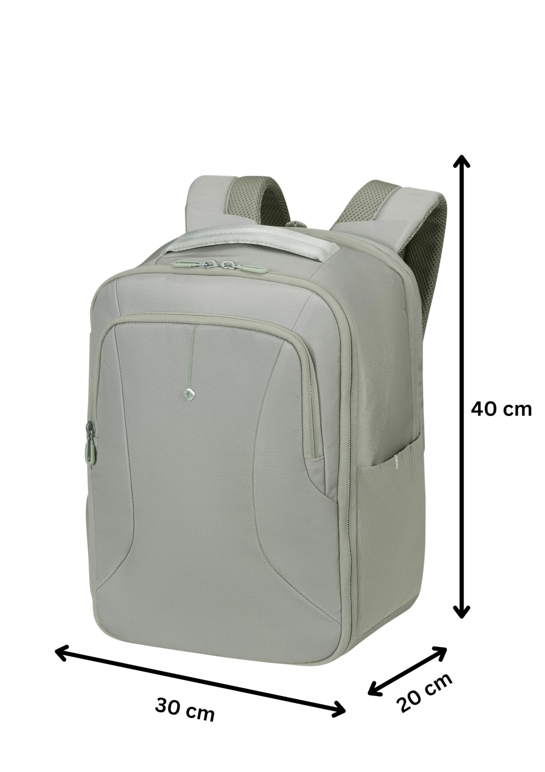 Samsonite Guardit Classy 2.0, Damski Plecak Kabinowy, 40 x 30 x 20 cm, Underseat Bagaz Podreczny do Ryanair, Wizz Air & Vueling, Kieszen na Laptopa 15.6", Zielony (Dry Sage)