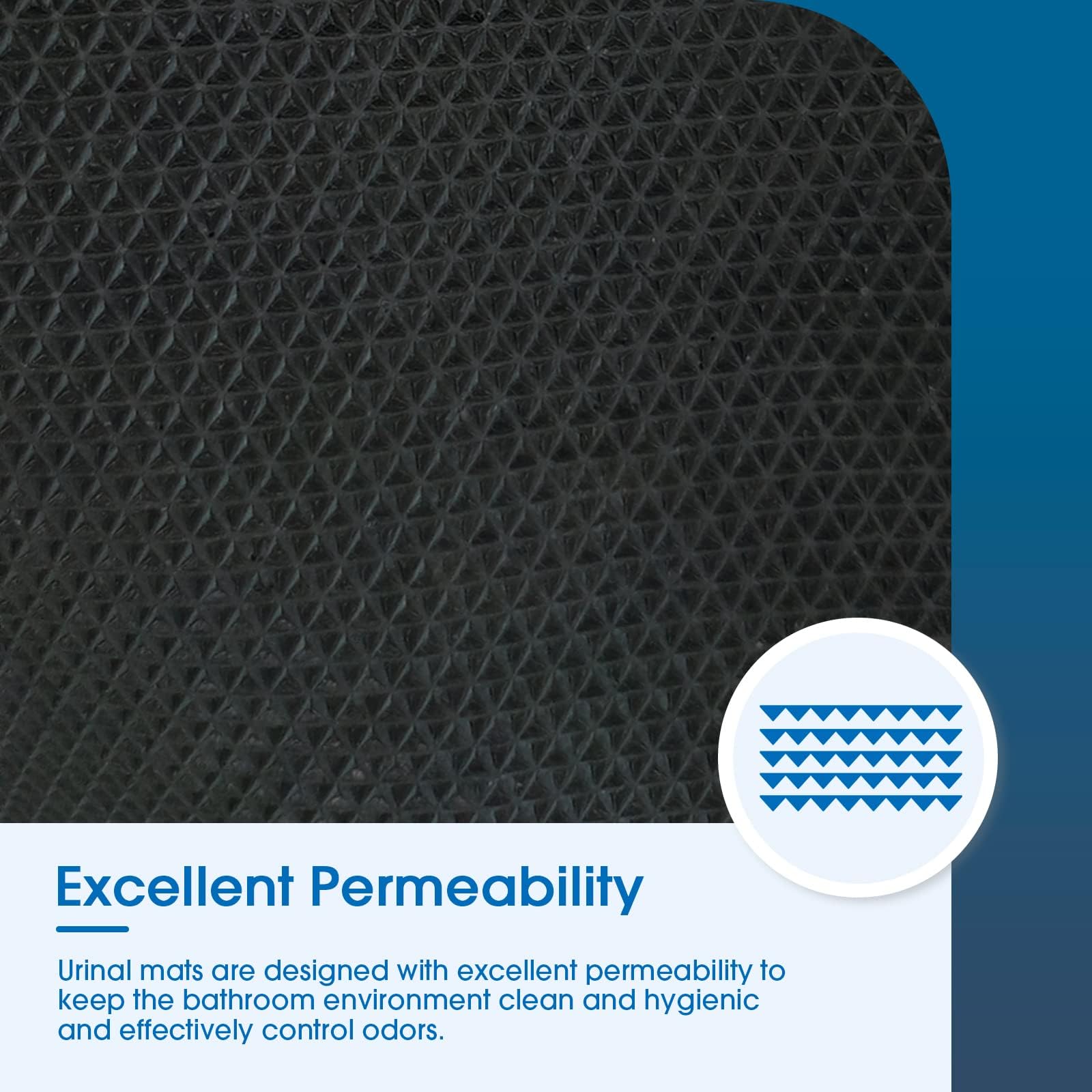12Pcs Urinal Mats for Men Bathroom Commercial Urinal Floor Mats Urinal Pads for Mens Room Non Slip Splash Toilet Bulk Washable Disposable Large 17Inch x 20.5Inch — Amazon image 2
