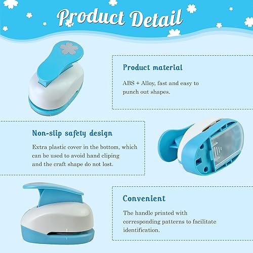 Miniatura 3 de Perforadora de flores para manualidades de papel, tamaño de 2 pulgadas, perforadores de flores de cerezo, hecho a mano, herramienta para álbumes de