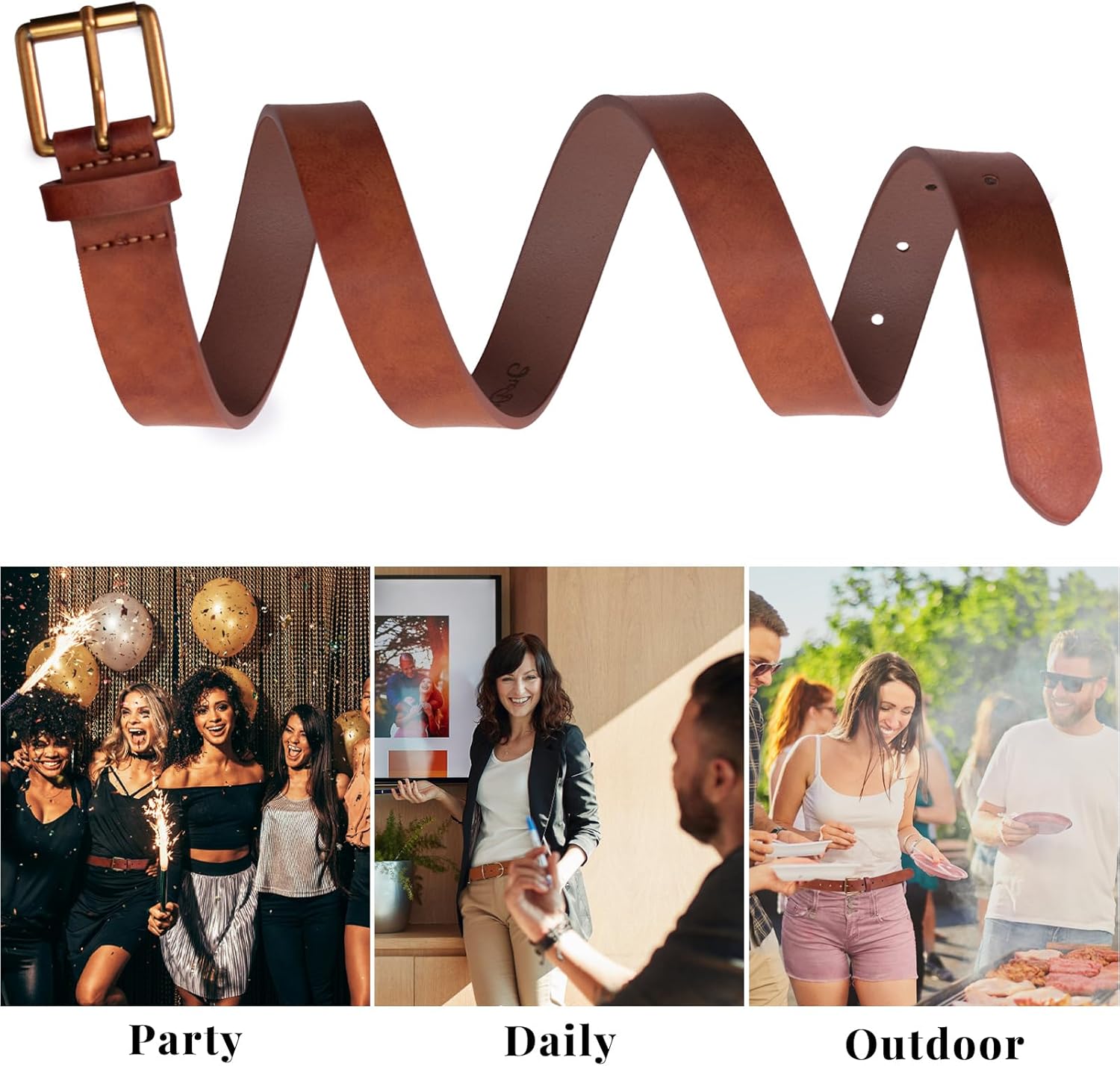 Womens Belts Leopard Print Belt for Women Genuine Suede Leather Waist Belts for Jeans - Image 5