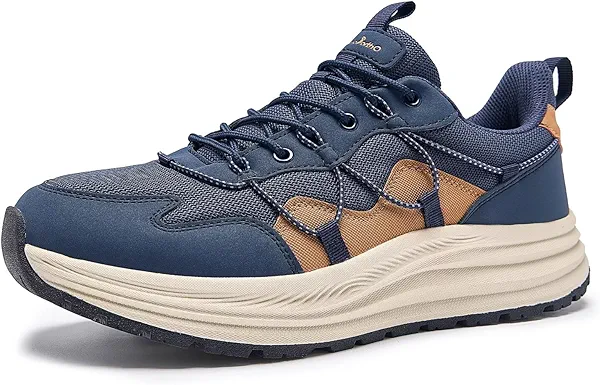 Men's Orthopedic Trail Running Shoes: Comfortable Casual Arch Support Plantar Fasciitis Workout Outdoor Walking Shoes, Orthotic Flat Feet Hiking Sport Trekking Sneakers for Foot and Heel Pain Relief