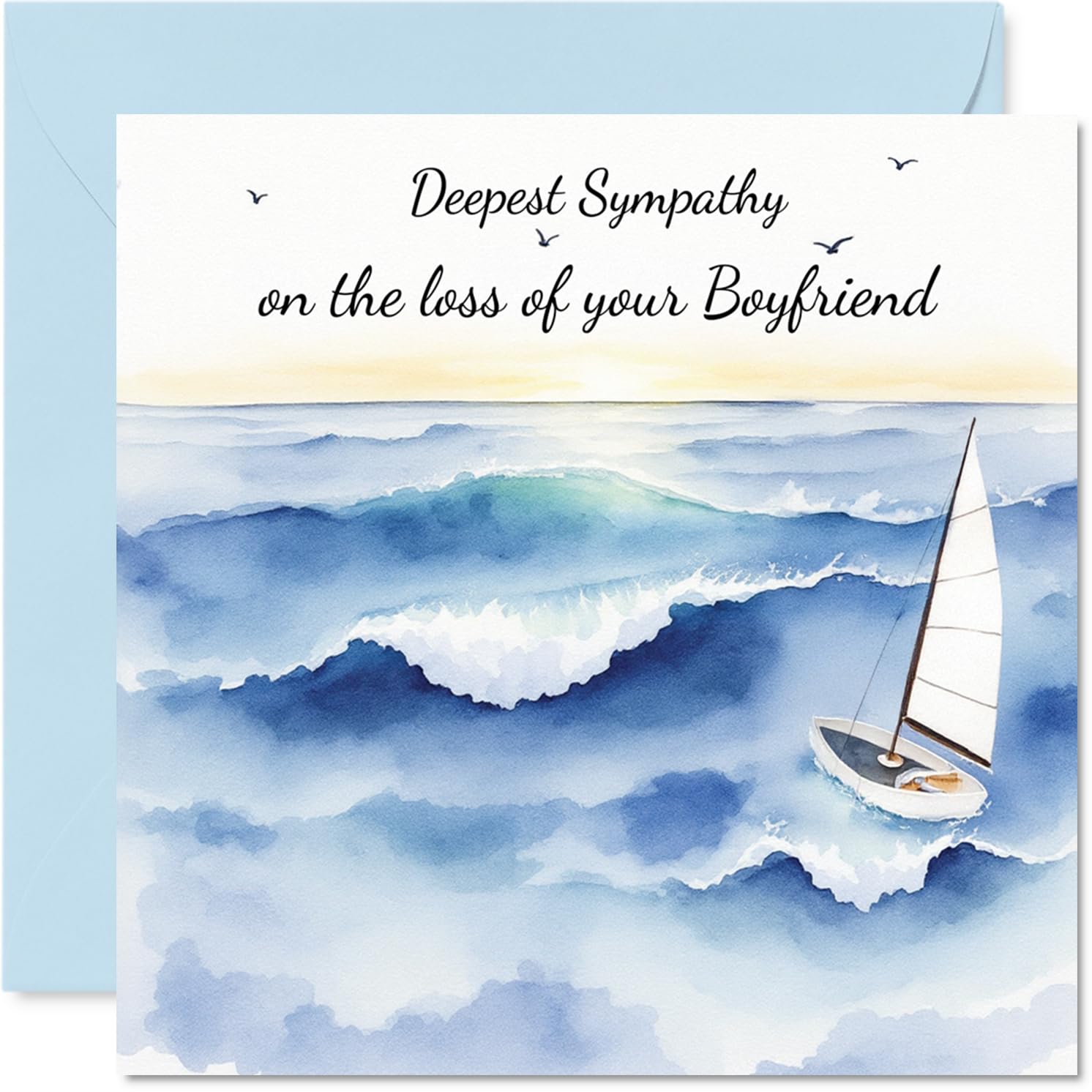 Sympathy Card Loss of Boyfriend, Sail into the Sunset
