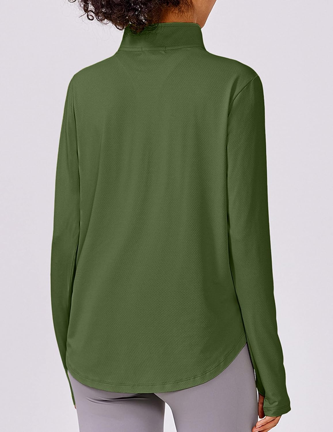 PINSPARK Long Sleeve Workout Tops for Women UPF 50+ Sun Protection Shirts Half Zip Quick Dry Athletic Running Hiking Golf - Image 2