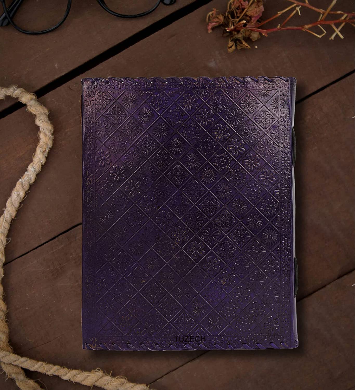 Chakra-Tagebuch, handgefertigt, riesiges Lederbindung, Tagebuch für Damen und Herren, Buch der Schatten, Tagebuch, College-Buch, Poesie, Skizze, Zauberbuch, riesiges Leder-Tagebuch (55,9 cm),
