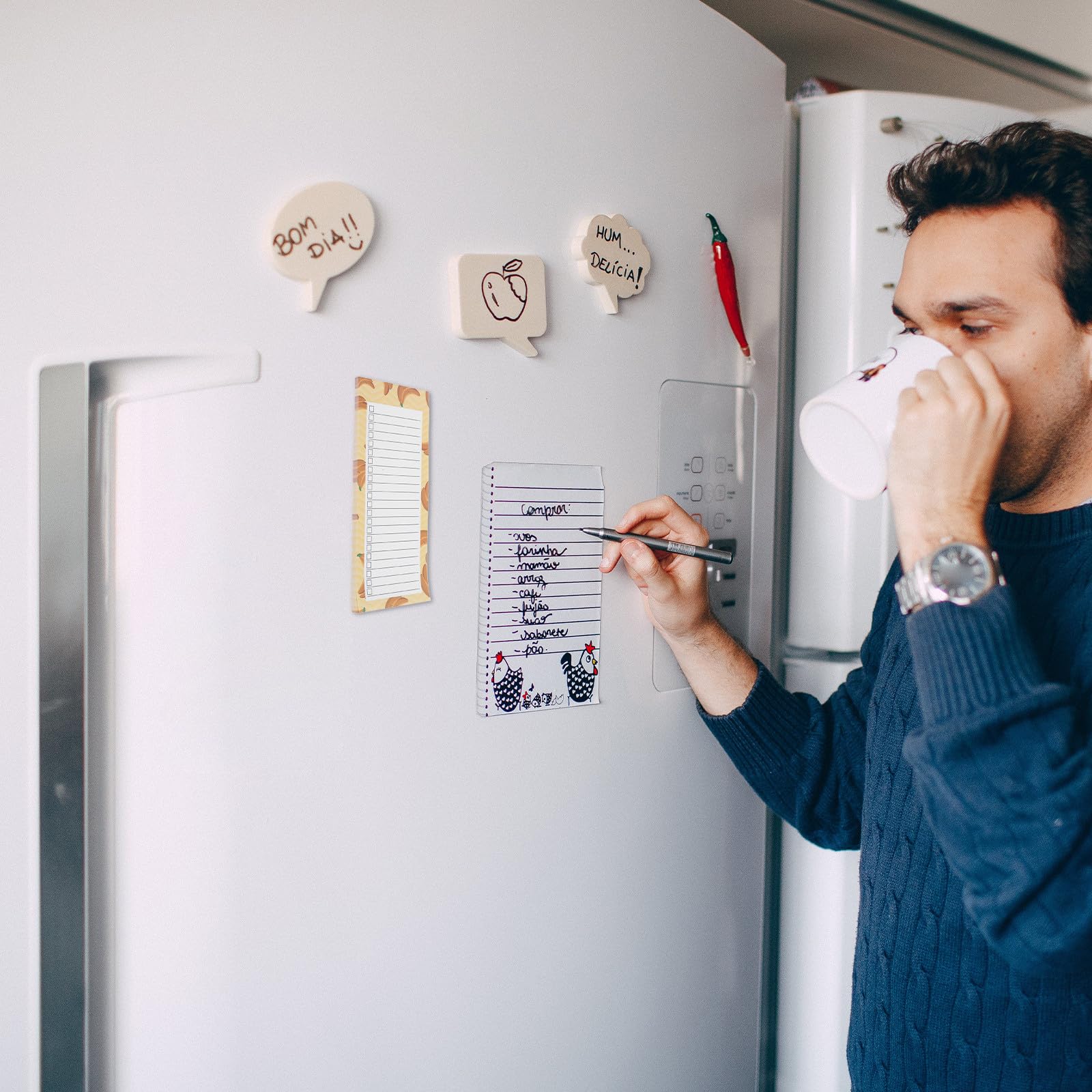 6 blocs de notas para el menú semanal de la cena, lista de tareas de cocina, planificador magnético de comidas para el refrigerador, lista de verificación de compras de alimentos