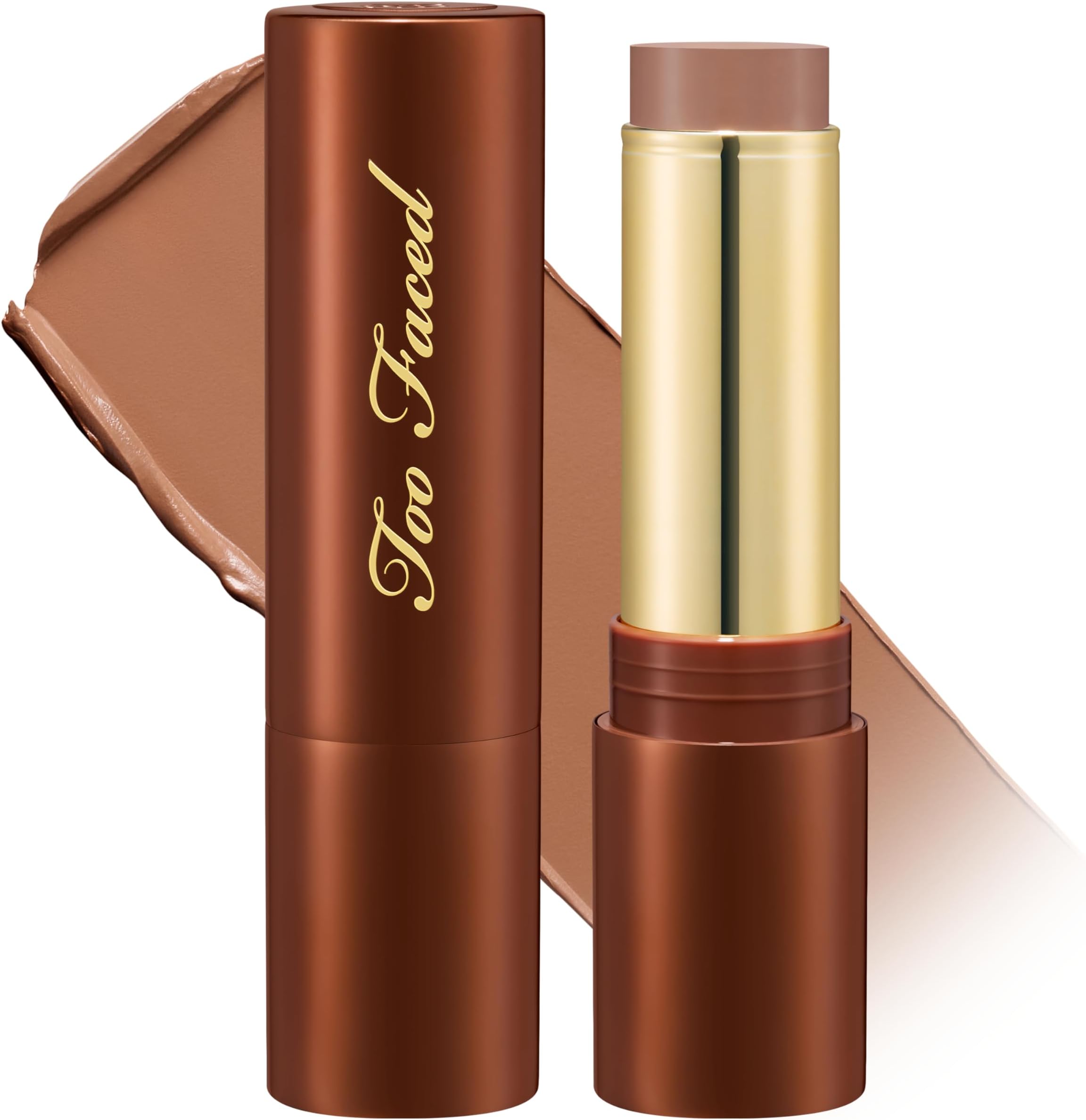 Too Faced Chocolate Soleil Melting Bronzing & Sculpting Stick | Multi-Use, Contour + Cream Bronzer Stick | Lightweight, Satin-Finish with Buildable Coverage, 0.28 Ounce