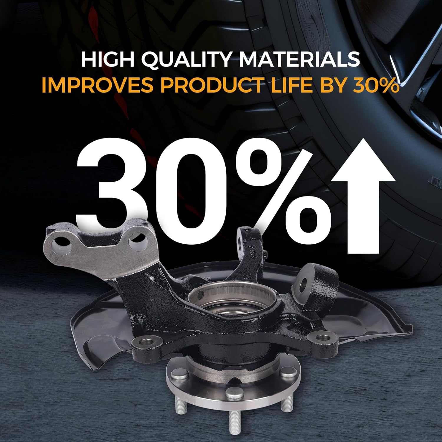 PAROD 698425 698424 FWD Front Steering Knuckle Assembly & Wheel Hub Bearing Fit for Toyota Sienna 2004-2010, Passenger and Drive Side