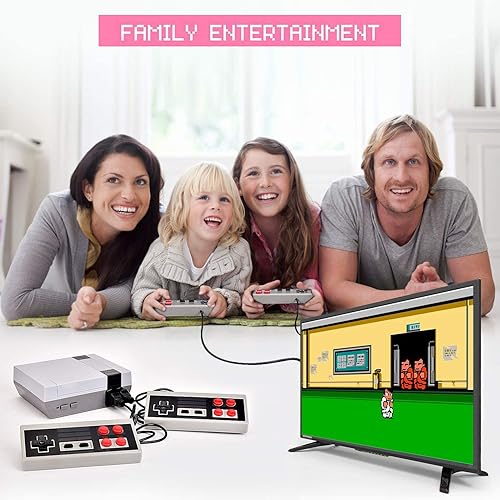 Miniatura 7 de Zeion Consola de juegos retro clásica mini consolas de videojuegos con 620 juegos para juegos NES con mango de juego con 2 controladores salida AV