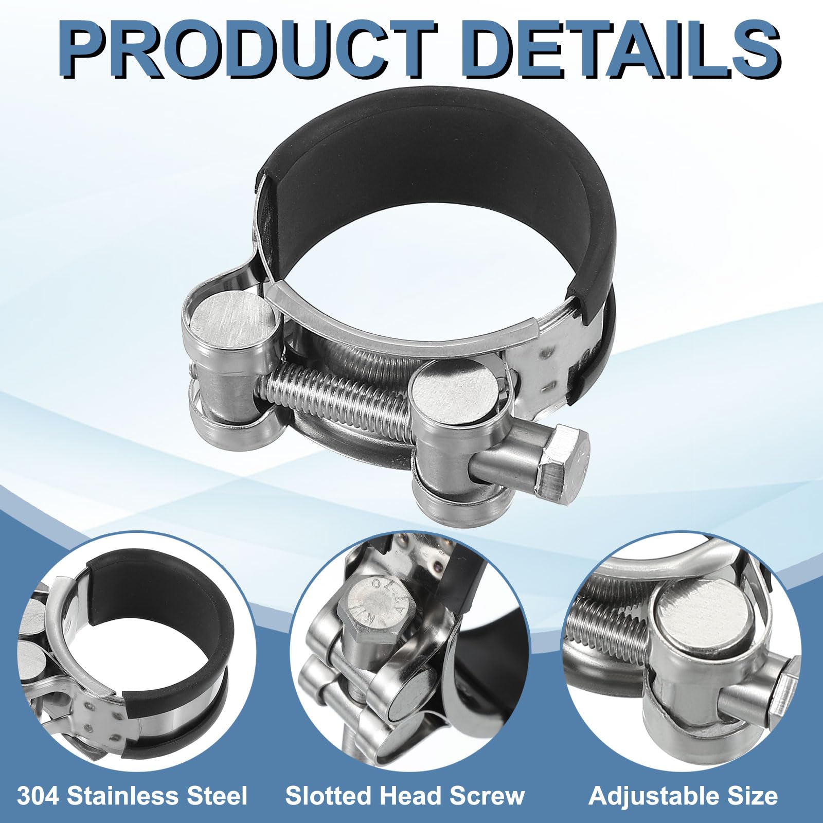 PATIKIL 40-43mm T-Bolt Hose Clamp - Image 3