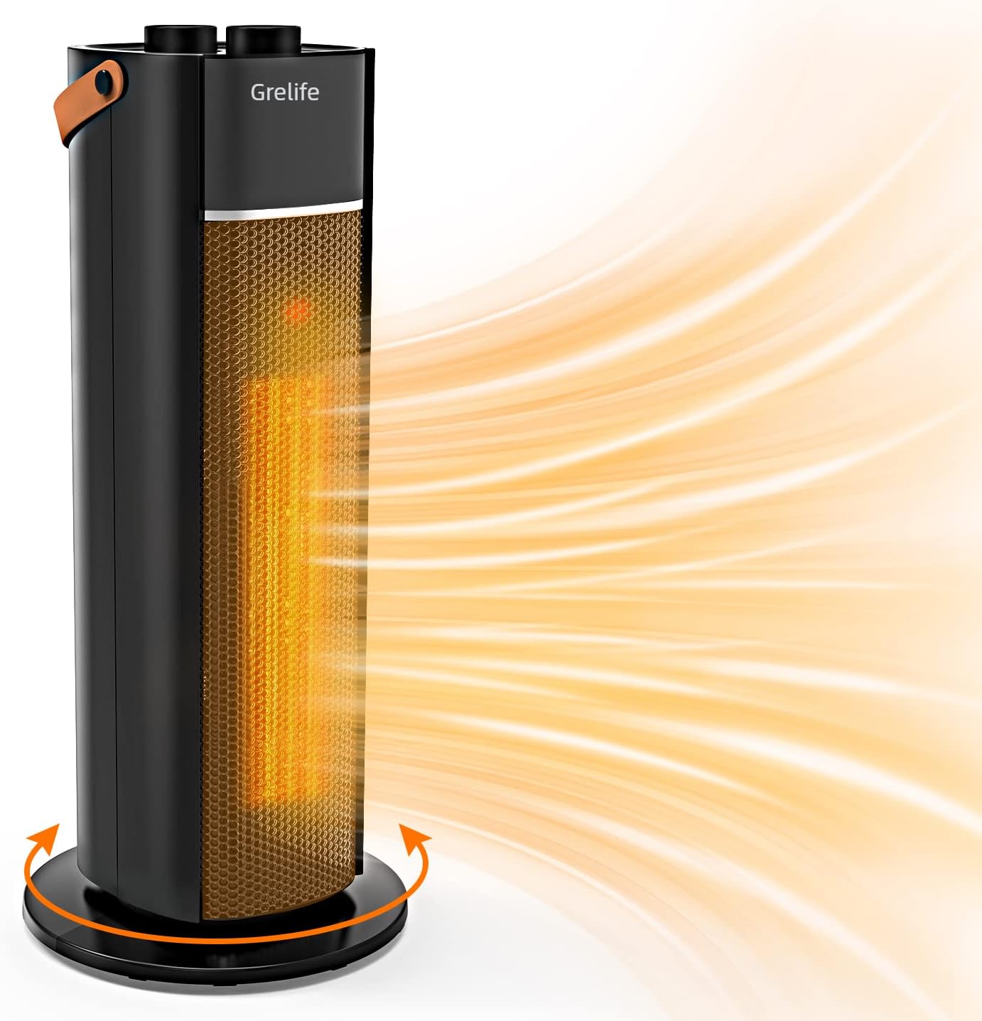 Grelife 26inch 1500W Portable Electric Space Heater with 3