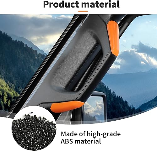 Miniatura 7 de Voodonala Manijas de agarre de pilar para Jeep JL A&B, accesorios Gladiator JT, ABS naranja, 8 unidades