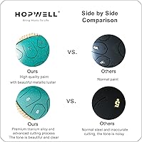 Vista 6 de Tambor de Lengua de Acero - 13 Pulgadas 15 Notas Tambor de Lengua - Tambor Handpan con Libro de Música, Mazos para Tambores Handpan y Bolsa