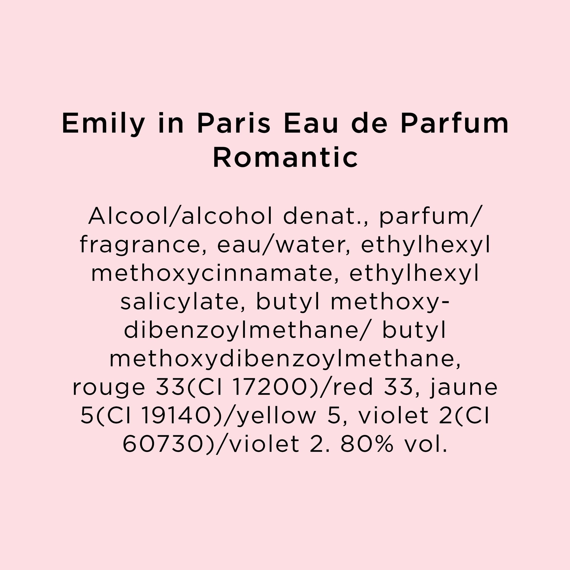 Emily in Paris Romantic, Eau de Parfum Vaporisateur, Pour Femme, Haute Couvrance, Pomme verte, Pamplemousse rose